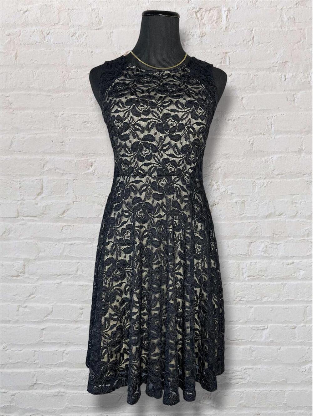 Whimsigoth Dream Vintage-Inspired Floral Lace Fit & Flare M